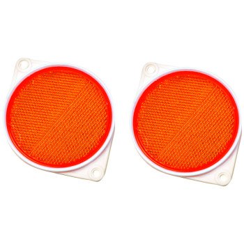 Hy-Ko CDRF-3A Carded Reflector, 9.63 in L Post, Amber Reflector