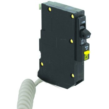 Square D QO QO130GFI Circuit Breaker, Mini, 30 A, 1 -Pole, 120 V, Fixed Trip, Plug Mounting