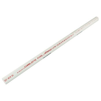 Charlotte Pipe PVC 04007 0200R Pipe, 3/4 in, 2 ft L, SCH 40 Schedule, PVC, White