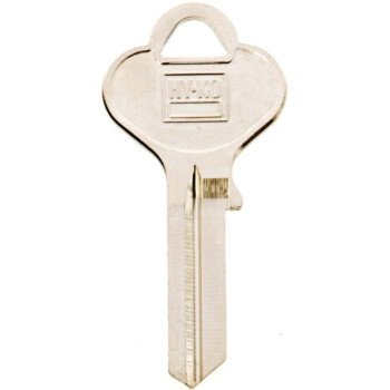 Hy-Ko 11010EA27 Key Blank, Brass, Nickel, For: Eagle Cabinet, House Locks and Padlocks