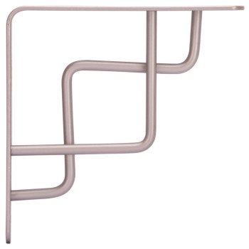 ProSource SB-025PS Contemporary and Decorative Shelf Bracket, 132 lb/Pair, 6-1/8 in L, 6-1/8 in H, Steel