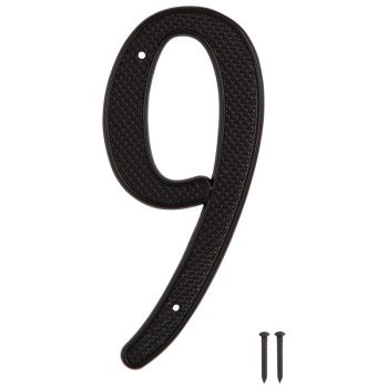 ProSource N-019-PS House Number, Character: 9, 4 in H Character, 2.28 in W Character