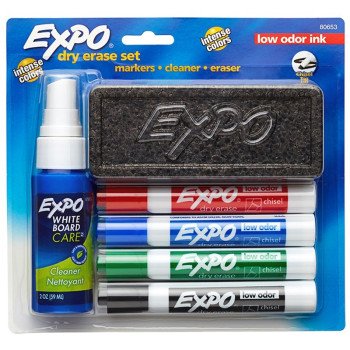 Expo 80653 Dry Erase Marker Starter Set, Chisel Lead/Tip