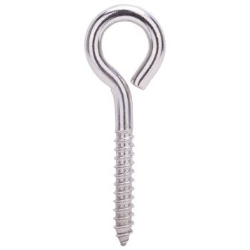 ProSource LR262 Lag Eye Bolt, 9 mm Thread, Screw Thread, 2 in L Thread, 1-3/8 in Dia Eye, 374 lb Working Load