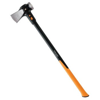 Fiskars 751110-1001 Wood Splitting Maul, Premium Head, 128 oz Head, Steel Head, Wood Handle, 36 in OAL