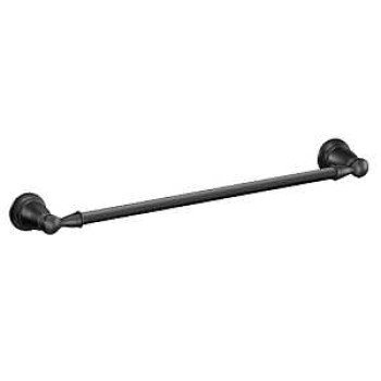 Moen Banbury Y2624BL Towel Bar, 24 in L Rod, Zinc, Matte, Wall Mounting