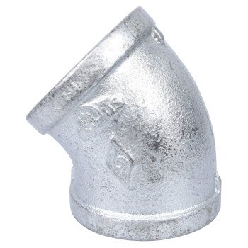 ProSource 4-2G Pipe Elbow, 2 in, Threaded, 45 deg Angle, SCH 40 Schedule, 300 psi Pressure