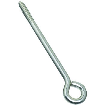 National Hardware N220-715 Lag Screw Eye, 2 in L Thread, 8 in OAL, 230 lb Working Load, Steel, Zinc