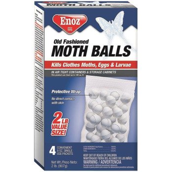 Enoz E62.12 Moth Ball, 32 oz Box, Tablet