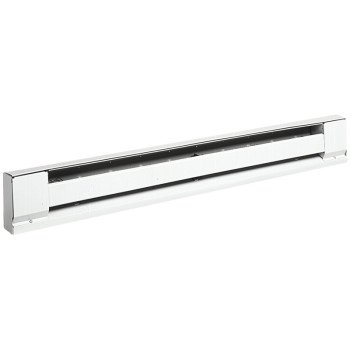 TPI 2900S Series H2915-072S Baseboard Heater, 6.3/4.7 A, 208/240 V, 1500/1125 W, 5100/3825 Btu/hr BTU, Ivory