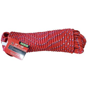 Baron 52217 Rope, 3/8 in Dia, 100 ft L, 198 lb Working Load, Polypropylene, Assorted