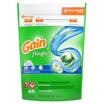 GAIN 037000861973 Laundry Detergent, 27 oz, Liquid, Blissful Breeze