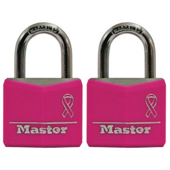 Master Lock 136T Padlock, Keyed Alike Key, 3/16 in Dia Shackle, Steel Shackle, Aluminum Body, 1-3/16 in W Body