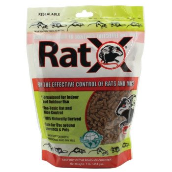 RatX 620101 Rodent Bait, Pellet, 1 lb Bag