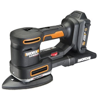 Worx WX820L 5-in-1 Multi-Sander, Battery Included, 20 V