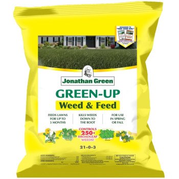 Jonathan Green 12344 Weed and Feed Lawn Fertilizer, 15 lb Bag, Granular, 21-0-3 N-P-K Ratio