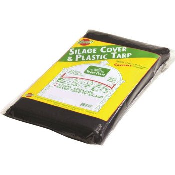 Warp's SSC-18 Tarpaulin, 18 ft L, 18 ft W, 3 mil Thick, Plastic, Black