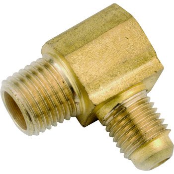 Anderson Metals 754049-0812 Tube Elbow, 1/2 x 3/4 in, 90 deg Angle, Brass, 750 psi Pressure