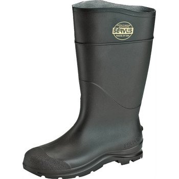 Servus 18821-13 Knee Boots, 13, Black, PVC Upper, Insulated: No