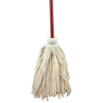 Chickasaw 11010L Wet Mop with Hanger, 10 oz Headband, 59 in L, Cotton/Yarn Mop Head, Metal Handle