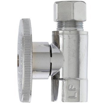 Plumb Pak PP52PCLF Shut-Off Valve, 3/8 x 3/8 in Connection, FIP x Compression, Brass Body