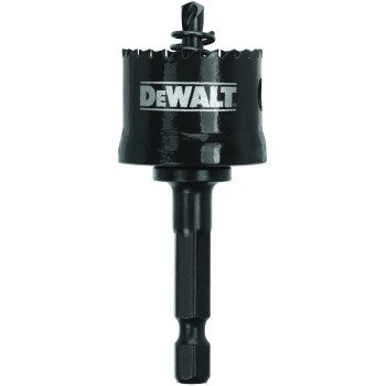 DeWALT D180012IR Hole Saw, 3/4 in Dia, 1/2 in D Cutting, 1/4 in Arbor, 10 TPI, 5/32 in Dia x 3 in L Pilot Drill