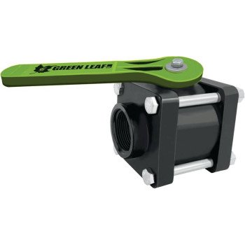 Green Leaf V100FP/VX100FP Ball Valve, 1 in Connection, Female NPT, 150 psi Pressure, Manual Actuator, Polypropylene Body