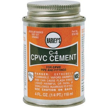 Harvey 18720-12 Solvent Cement, 16 oz Can, Liquid, Orange