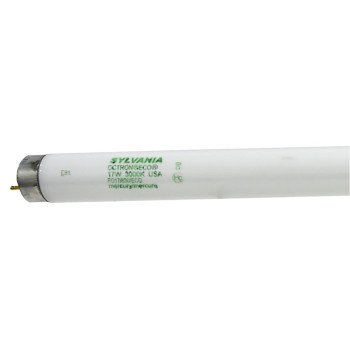 Sylvania 22366 Fluorescent Bulb, 17 W, T8 Lamp, Medium G13 Lamp Base, 1350 Lumens, 3000 K Color Temp, Warm White Light