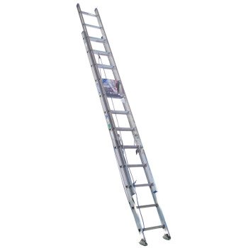 Werner D1324-2 Extension Ladder, 23 ft H Reach, 250 lb, Aluminum