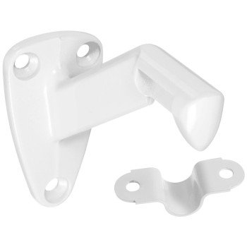 National Hardware N327-627 Handrail Bracket with Strap, 250 lb, Die-Cast Zinc, White