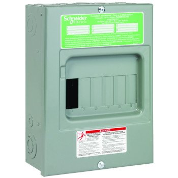 Square D Homeline CHOM612L100SCP Load Center, 100 A, 6 -Space, 12 -Circuit, 6 -Circuit Breaker, NEMA 1 Enclosure