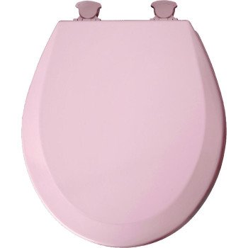 Mayfair 46ECDG-023 Toilet Seat, Round, Wood, Pink, Twist Hinge