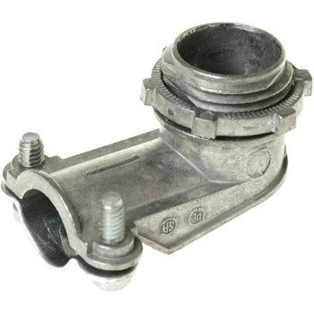 Hubbell SQ90038R1 90 deg Conduit Connector, 3/8 in, Zinc