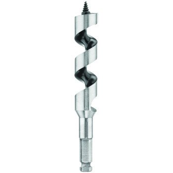 DEWALT DW1665 Auger Drill Bit, 5/8 in Dia, 6 in OAL, Hollow Center Flute, 7/16 in Dia Shank, Ball Groove Shank