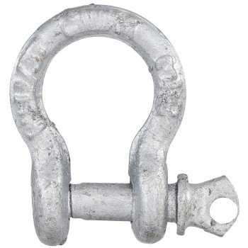 National Hardware N100-346 Anchor Shackle, 3/16 in Trade, 650 lb Working Load, 7/32 in Dia Wire, Steel, Galvanized