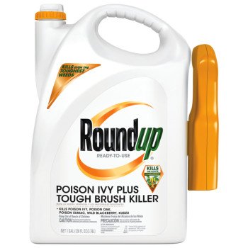 Roundup 5007410 Poison Ivy Plus Tough Brush Killer, Liquid, Spray Application, 1 gal Bottle