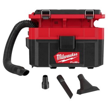 Milwaukee M18 FUEL PACKOUT 0970-20 Wet and Dry Vacuum Cleaner, 2.5 gal Vacuum, 50 cfm Air, 87 dBA, HEPA Filter