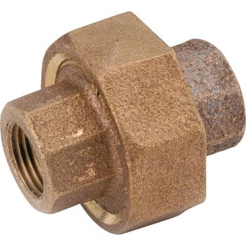 Anderson Metals 738104-16 Pipe Union, 1 in, FIPT, Red Brass, 200 psi Pressure