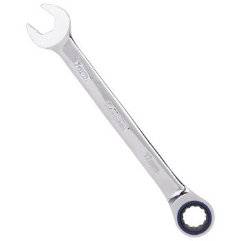 Vulcan PG17MM Combination Wrench, Metric, 17 mm Head, Chrome Vanadium Steel, Polished Mirror