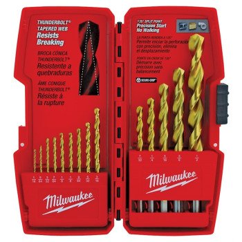 Milwaukee 48-89-0011 Drill Bit Set, 14-Piece, Steel, Titanium