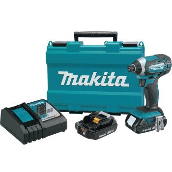 Makita XDT11R Impact Driver Kit, Battery Included, 18 V, 2 Ah, 1/4 in Drive, Hex Drive, 3500 ipm