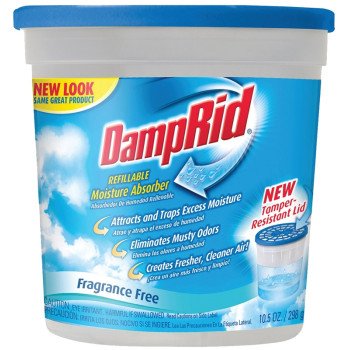 DampRid FG01K Moisture Absorbing System, 10.5 oz Pail, Solid, Odorless