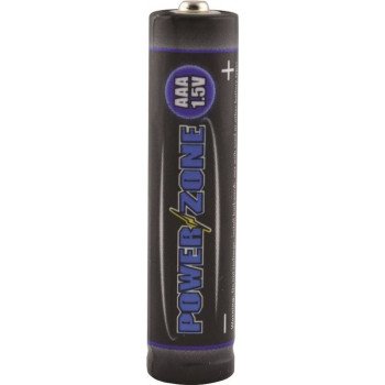 PowerZone LR03-16P Battery, 1.5 V Battery, AAA Battery, Zinc, Manganese Dioxide, and Potassium Hydroxide