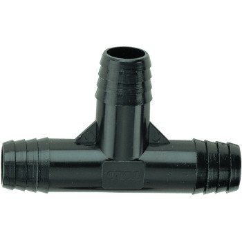 Toro 53390 Tee, 3/8 in Connection, Barb, Plastic, Black