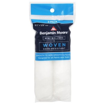 Benjamin Moore U66303-018 Woven Mini Roller Cover, 3/8 in Thick Nap, 6-1/2 in L