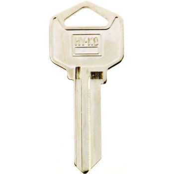 Hy-Ko 11010EZ1 Key Blank, Brass, Nickel, For: LSDA Cabinet, House Locks and Padlocks