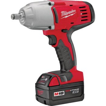 Milwaukee 2663-22 Impact Wrench, Battery Included, 18 V, 3 Ah, 1/2 in Drive, Square Drive, 0 to 2200 ipm