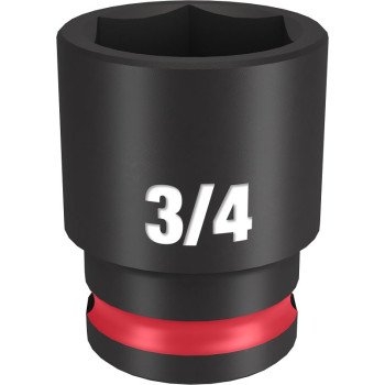 Milwaukee SHOCKWAVE Impact Duty Series 49-66-6110 Shallow Impact Socket, 3/4 in Socket, 3/8 in Drive, Square Drive