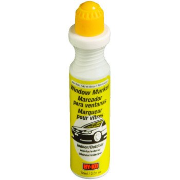 Hy-Ko 40611 Window Marker, Non-Toxic, Rain-Resistant, Yellow